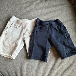 PACT 100% organic cotton shorts 2-pack, gray and navy 4/5T